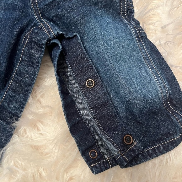OshKosh B'gosh Kids Denim Overalls - Blue 6 mths - Picture 3 of 6
